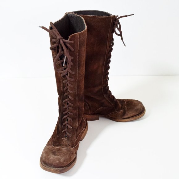 BEDSTU Genuine Brown Leather Suede Lace Up Boots | Size 6 - Picture 4 of 9